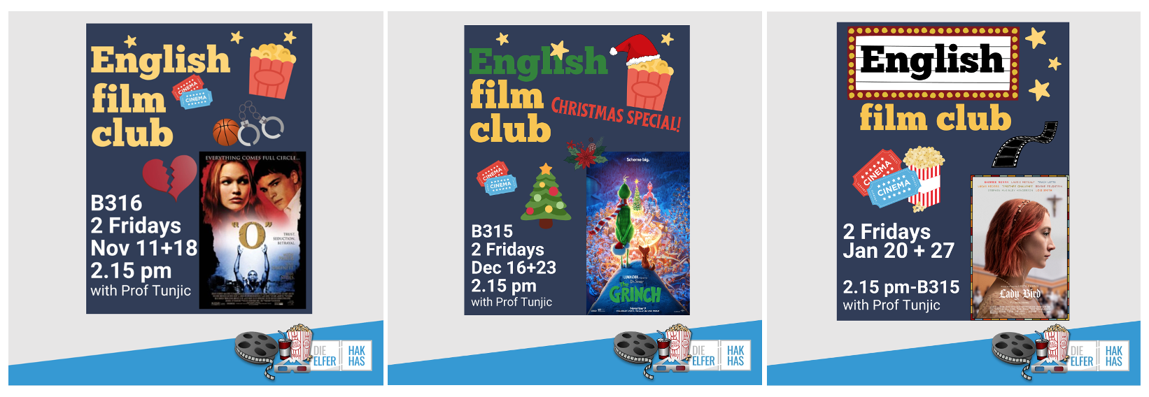 Filmclub-Plakate